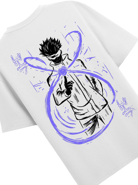 Adro Oversize T shirt for men | Drop shoulder Cotton T shirt | Anime Oversize T-shirt | Luffy T shirt Gear 5| Trendy Front and Back Printed T shirt