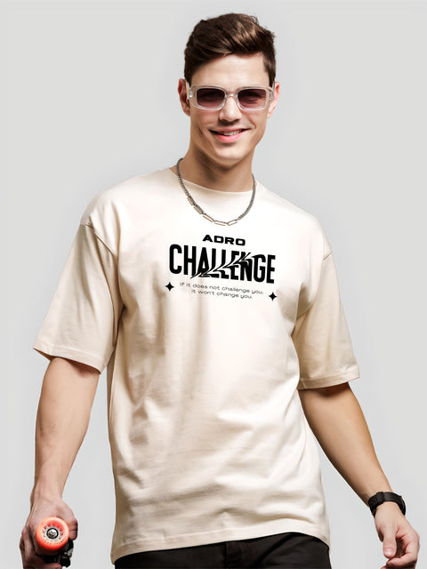 Adro Oversize T shirt for men | Drop shoulder T shirt | Mens Oversize T-shirt | 220 GSM Cotton Oversize Tshirt | Trendy Front and Back Printed T shirt