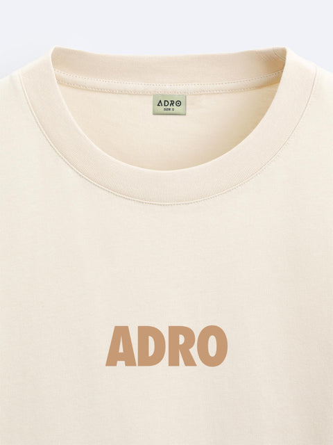 Adro Oversize T shirt for men | Drop shoulder T shirt | Mens Oversize T-shirt | 220 GSM Cotton Oversize Tshirt | Trendy Front and Back Printed T shirt