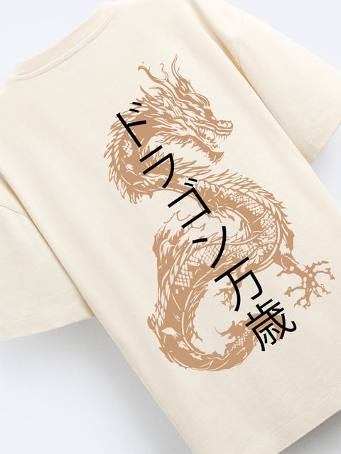 Adro Oversize T shirt for men | Drop shoulder T shirt | Mens Oversize T-shirt | 220 GSM Cotton Oversize Tshirt | Trendy Front and Back Printed T shirt