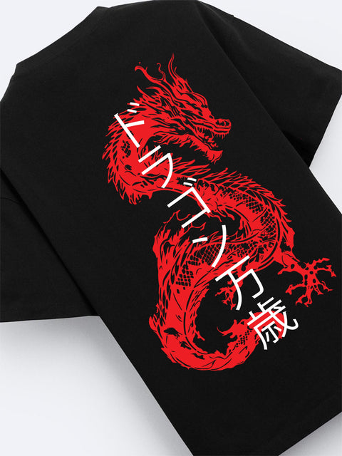 Adro Oversize T shirt for men | Drop shoulder T shirt | Mens Oversize T-shirt | 220 GSM Cotton Oversize Tshirt | Trendy Front and Back Printed T shirt