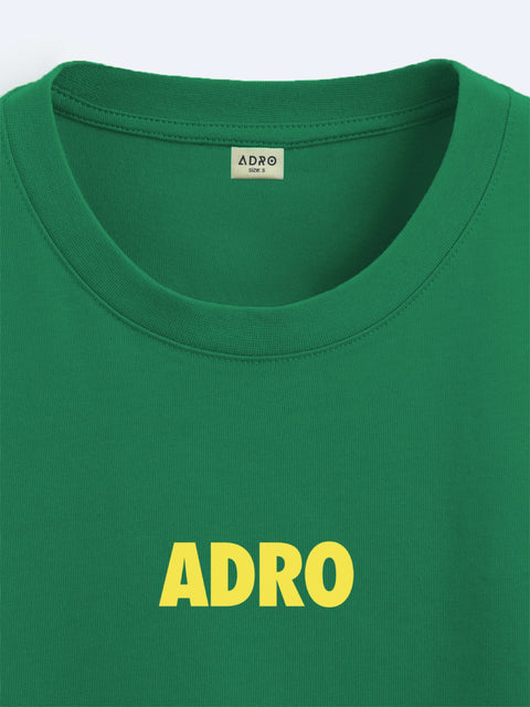 Adro Oversize T shirt for men | Drop shoulder T shirt | Mens Oversize T-shirt | 220 GSM Cotton Oversize Tshirt | Trendy Front and Back Printed T shirt