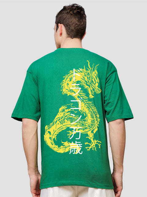 Adro Oversize T shirt for men | Drop shoulder T shirt | Mens Oversize T-shirt | 220 GSM Cotton Oversize Tshirt | Trendy Front and Back Printed T shirt
