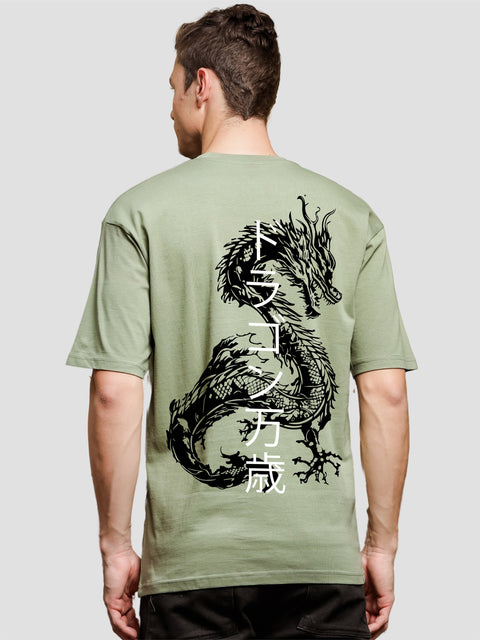 Adro Oversize T shirt for men | Drop shoulder T shirt | Mens Oversize T-shirt | 220 GSM Cotton Oversize Tshirt | Trendy Front and Back Printed T shirt