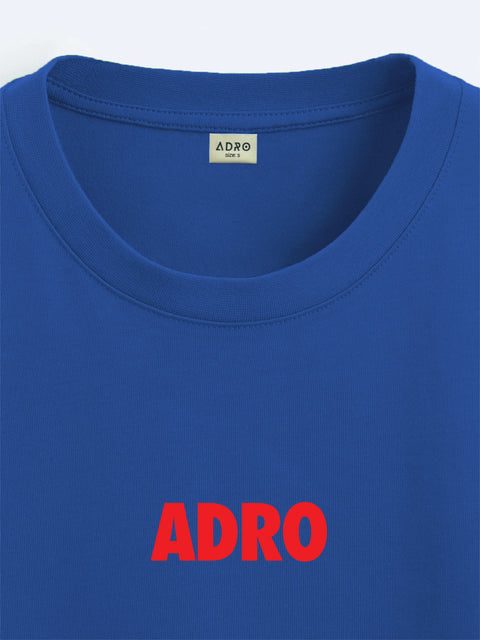 Adro Oversize T shirt for men | Drop shoulder T shirt | Mens Oversize T-shirt | 220 GSM Cotton Oversize Tshirt | Trendy Front and Back Printed T shirt