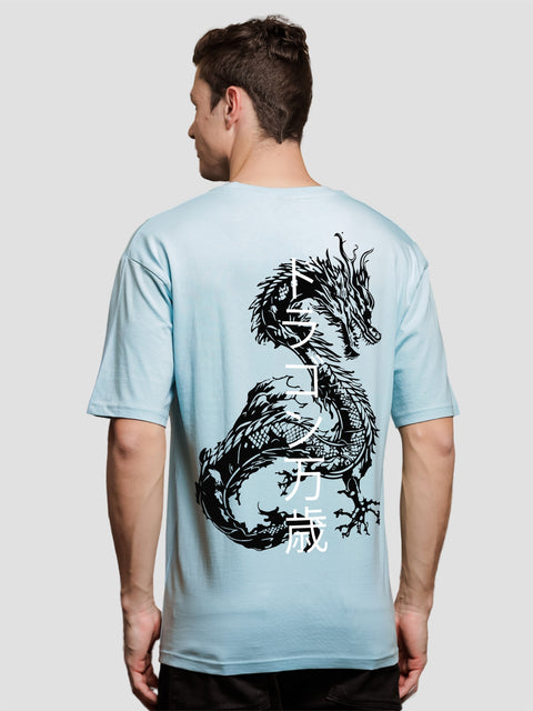 Adro Oversize T shirt for men | Drop shoulder T shirt | Mens Oversize T-shirt | 220 GSM Cotton Oversize Tshirt | Trendy Front and Back Printed T shirt