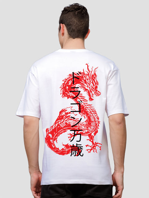 Adro Oversize T shirt for men | Drop shoulder T shirt | Mens Oversize T-shirt | 220 GSM Cotton Oversize Tshirt | Trendy Front and Back Printed T shirt