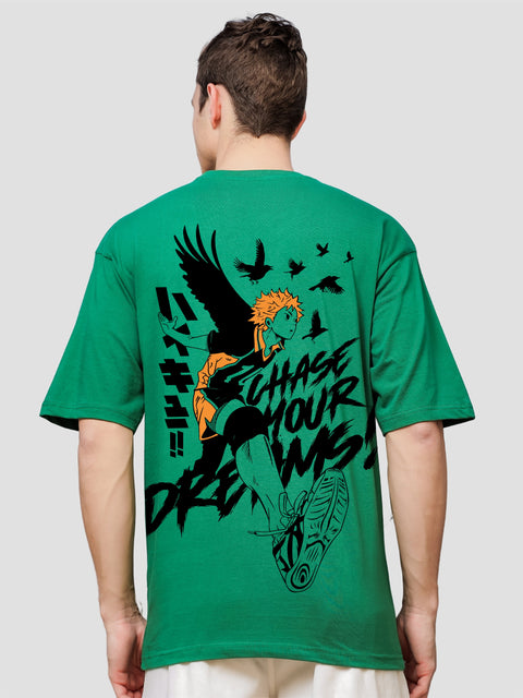 Adro Oversize T shirt for men | Drop shoulder Cotton T shirt | Anime Oversize T-shirt | Luffy T shirt Gear 5| Trendy Front and Back Printed T shirt