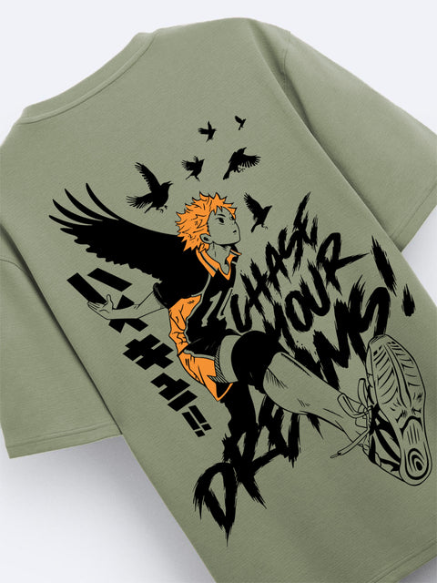 Adro Oversize T shirt for men | Drop shoulder Cotton T shirt | Anime Oversize T-shirt | Luffy T shirt Gear 5| Trendy Front and Back Printed T shirt