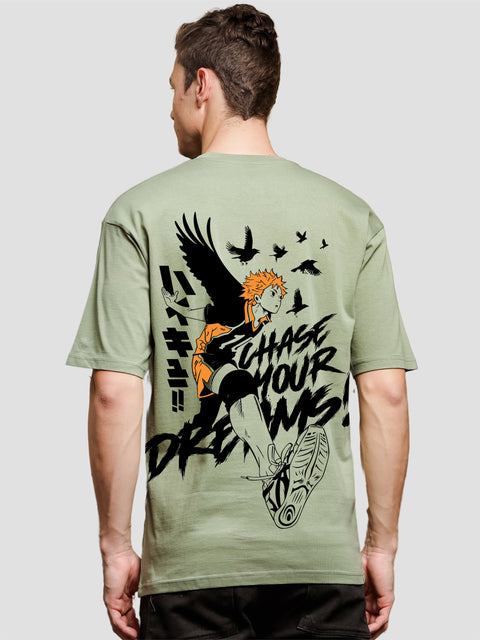 Adro Oversize T shirt for men | Drop shoulder Cotton T shirt | Anime Oversize T-shirt | Luffy T shirt Gear 5| Trendy Front and Back Printed T shirt
