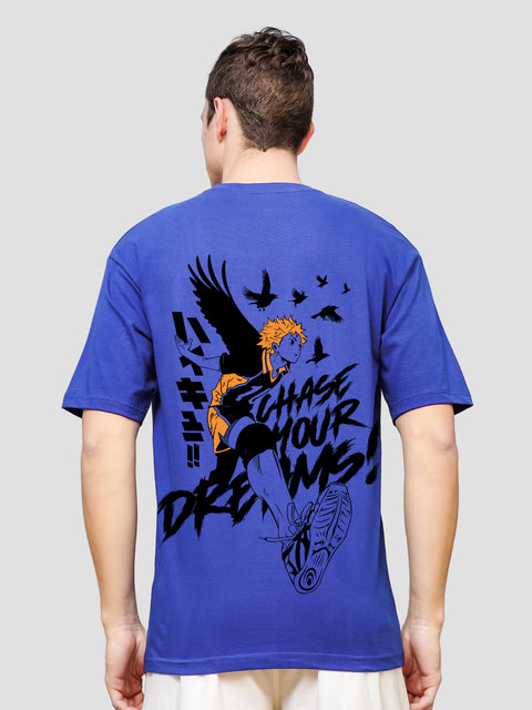 Adro Oversize T shirt for men | Drop shoulder Cotton T shirt | Anime Oversize T-shirt | Luffy T shirt Gear 5| Trendy Front and Back Printed T shirt