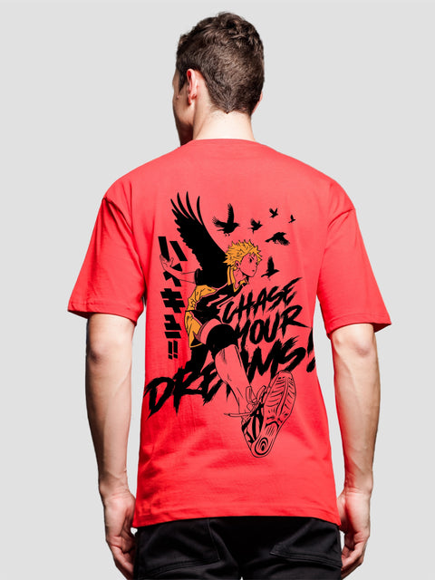 Adro Oversize T shirt for men | Drop shoulder Cotton T shirt | Anime Oversize T-shirt | Luffy T shirt Gear 5| Trendy Front and Back Printed T shirt