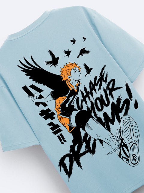 Adro Oversize T shirt for men | Drop shoulder Cotton T shirt | Anime Oversize T-shirt | Luffy T shirt Gear 5| Trendy Front and Back Printed T shirt
