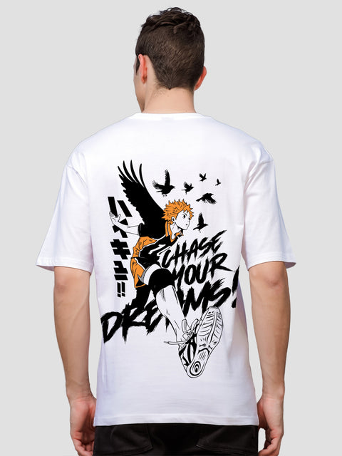 Adro Oversize T shirt for men | Drop shoulder Cotton T shirt | Anime Oversize T-shirt | Luffy T shirt Gear 5| Trendy Front and Back Printed T shirt