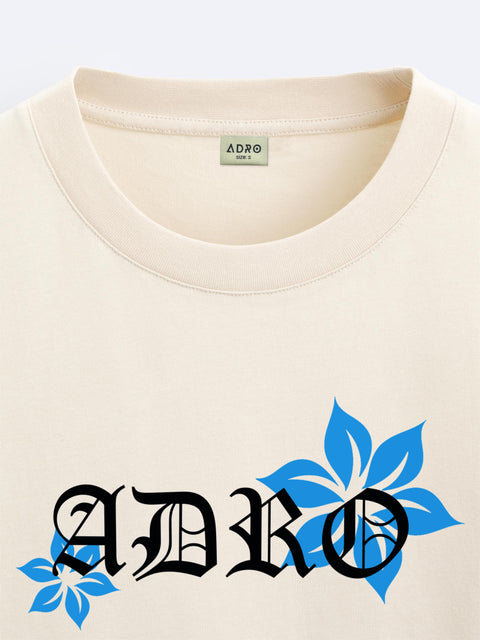 Adro Oversize T shirt for men | Drop shoulder T shirt | Mens Oversize T-shirt | 220 GSM Cotton Oversize Tshirt | Trendy Front and Back Printed T shirt