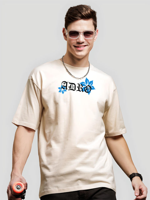 Adro Oversize T shirt for men | Drop shoulder T shirt | Mens Oversize T-shirt | 220 GSM Cotton Oversize Tshirt | Trendy Front and Back Printed T shirt
