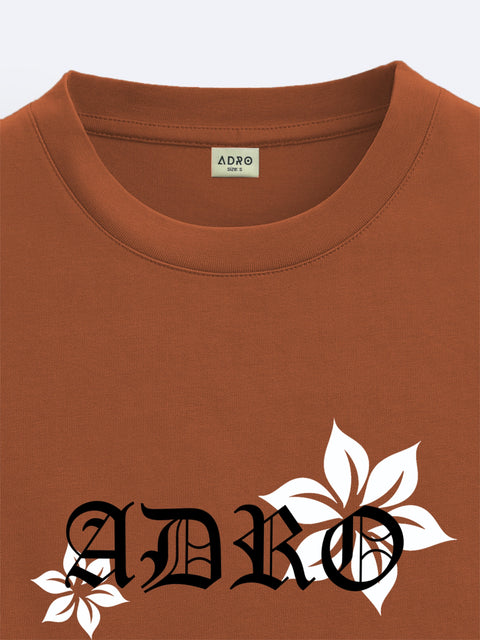 Adro Oversize T shirt for men | Drop shoulder T shirt | Mens Oversize T-shirt | 220 GSM Cotton Oversize Tshirt | Trendy Front and Back Printed T shirt
