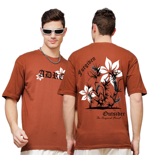 Adro Oversize T shirt for men | Drop shoulder T shirt | Mens Oversize T-shirt | 220 GSM Cotton Oversize Tshirt | Trendy Front and Back Printed T shirt