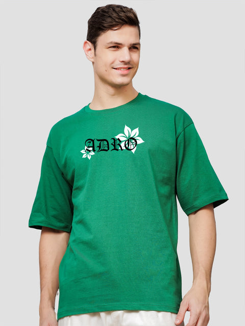 Adro Oversize T shirt for men | Drop shoulder T shirt | Mens Oversize T-shirt | 220 GSM Cotton Oversize Tshirt | Trendy Front and Back Printed T shirt