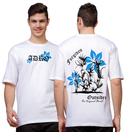 Adro Oversize T shirt for men | Drop shoulder T shirt | Mens Oversize T-shirt | 220 GSM Cotton Oversize Tshirt | Trendy Front and Back Printed T shirt