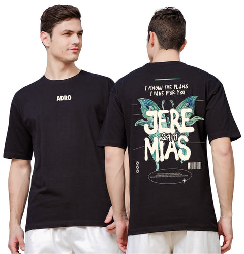 Adro Oversize T shirt for men | Drop shoulder T shirt | Mens Oversize T-shirt | 220 GSM Cotton Oversize Tshirt | Trendy Front and Back Printed T shirt