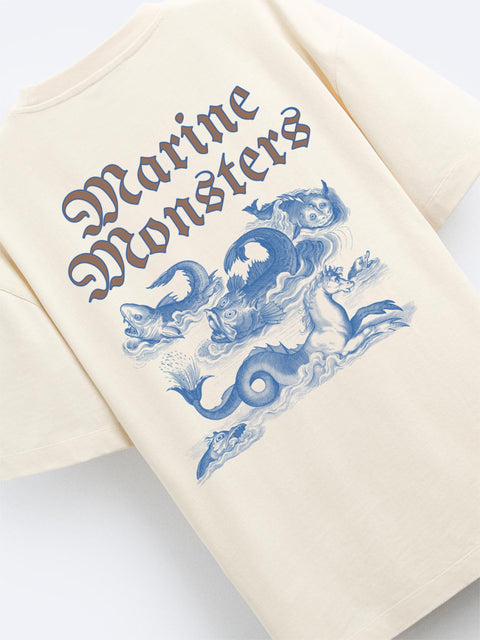 Adro Oversize T shirt for men | Drop shoulder T shirt | Mens Oversize T-shirt | 220 GSM Cotton Oversize Tshirt | Trendy Front and Back Printed T shirt