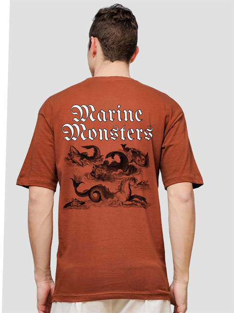 Adro Oversize T shirt for men | Drop shoulder T shirt | Mens Oversize T-shirt | 220 GSM Cotton Oversize Tshirt | Trendy Front and Back Printed T shirt