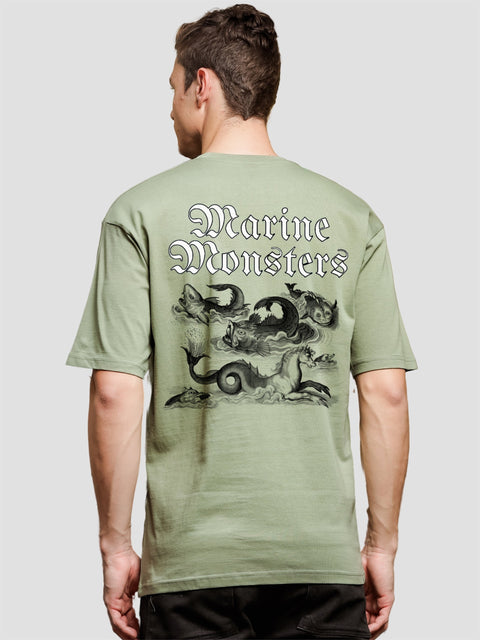 Adro Oversize T shirt for men | Drop shoulder T shirt | Mens Oversize T-shirt | 220 GSM Cotton Oversize Tshirt | Trendy Front and Back Printed T shirt