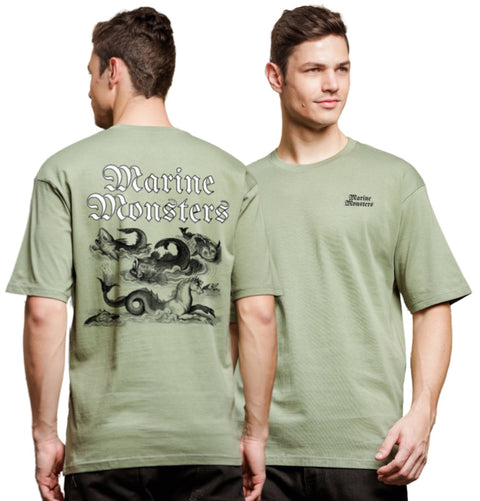 Adro Oversize T shirt for men | Drop shoulder T shirt | Mens Oversize T-shirt | 220 GSM Cotton Oversize Tshirt | Trendy Front and Back Printed T shirt