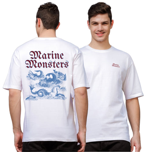 Adro Oversize T shirt for men | Drop shoulder T shirt | Mens Oversize T-shirt | 220 GSM Cotton Oversize Tshirt | Trendy Front and Back Printed T shirt