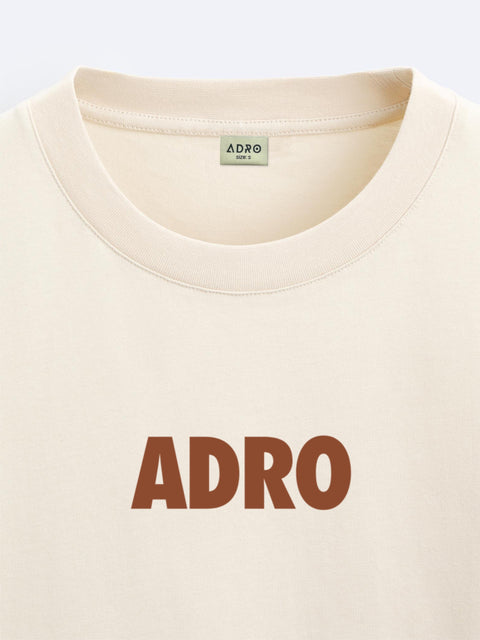 Adro Oversize T shirt for men | Drop shoulder T shirt | Mens Oversize T-shirt | 220 GSM Cotton Oversize Tshirt | Trendy Front and Back Printed T shirt