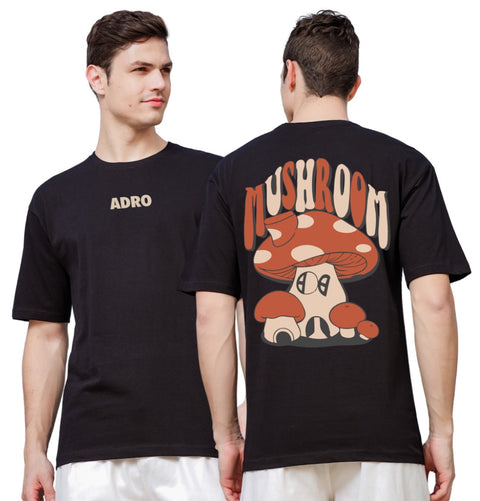 Adro Oversize T shirt for men | Drop shoulder T shirt | Mens Oversize T-shirt | 220 GSM Cotton Oversize Tshirt | Trendy Front and Back Printed T shirt