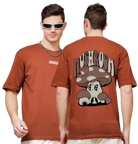 Adro Oversize T shirt for men | Drop shoulder T shirt | Mens Oversize T-shirt | 220 GSM Cotton Oversize Tshirt | Trendy Front and Back Printed T shirt