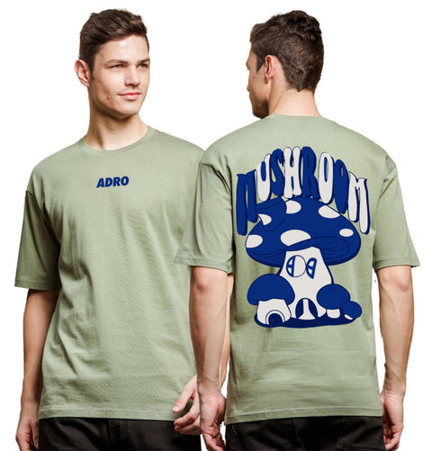Adro Oversize T shirt for men | Drop shoulder T shirt | Mens Oversize T-shirt | 220 GSM Cotton Oversize Tshirt | Trendy Front and Back Printed T shirt