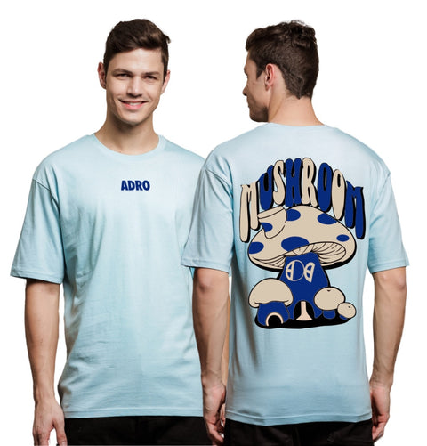 Adro Oversize T shirt for men | Drop shoulder T shirt | Mens Oversize T-shirt | 220 GSM Cotton Oversize Tshirt | Trendy Front and Back Printed T shirt