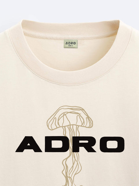 Adro Oversize T shirt for men | Drop shoulder T shirt | Mens Oversize T-shirt | 220 GSM Cotton Oversize Tshirt | Trendy Front and Back Printed T shirt