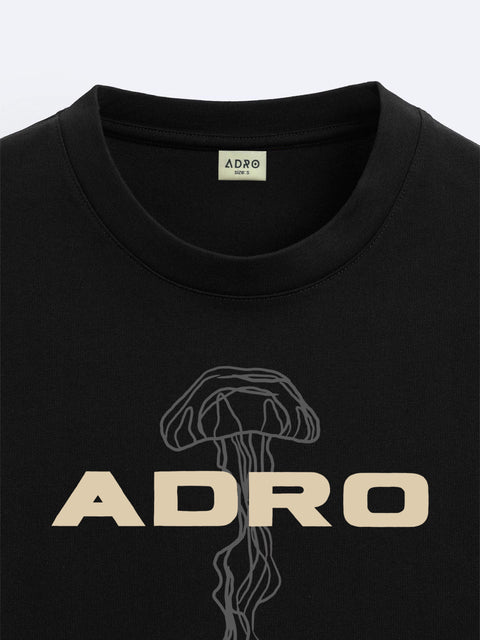 Adro Oversize T shirt for men | Drop shoulder T shirt | Mens Oversize T-shirt | 220 GSM Cotton Oversize Tshirt | Trendy Front and Back Printed T shirt