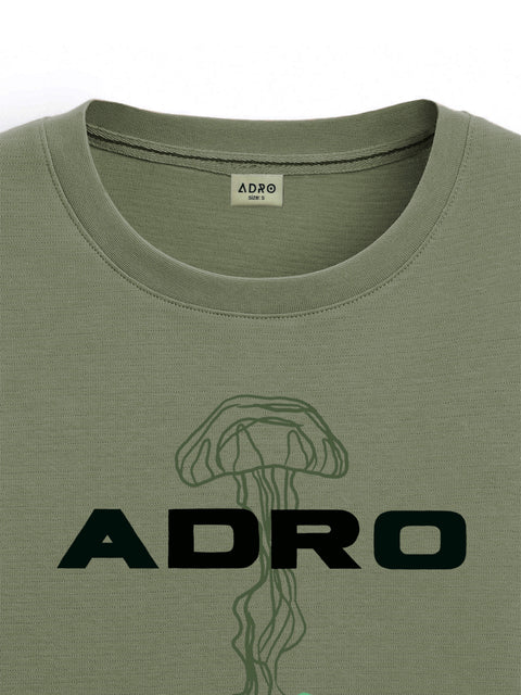 Adro Oversize T shirt for men | Drop shoulder T shirt | Mens Oversize T-shirt | 220 GSM Cotton Oversize Tshirt | Trendy Front and Back Printed T shirt
