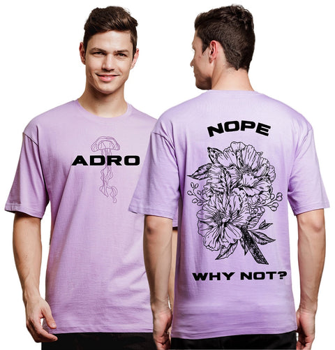 Adro Oversize T shirt for men | Drop shoulder T shirt | Mens Oversize T-shirt | 220 GSM Cotton Oversize Tshirt | Trendy Front and Back Printed T shirt