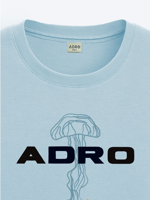 Adro Oversize T shirt for men | Drop shoulder T shirt | Mens Oversize T-shirt | 220 GSM Cotton Oversize Tshirt | Trendy Front and Back Printed T shirt
