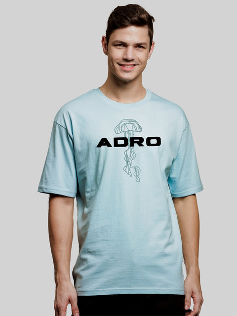 Adro Oversize T shirt for men | Drop shoulder T shirt | Mens Oversize T-shirt | 220 GSM Cotton Oversize Tshirt | Trendy Front and Back Printed T shirt