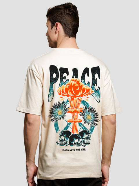 Adro Oversize T shirt for men | Drop shoulder T shirt | Mens Oversize T-shirt | 220 GSM Cotton Oversize Tshirt | Trendy Front and Back Printed T shirt