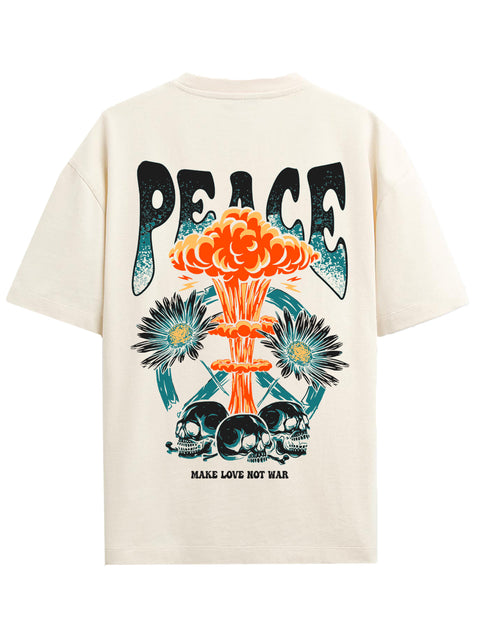 Adro Oversize T shirt for men | Drop shoulder T shirt | Mens Oversize T-shirt | 220 GSM Cotton Oversize Tshirt | Trendy Front and Back Printed T shirt