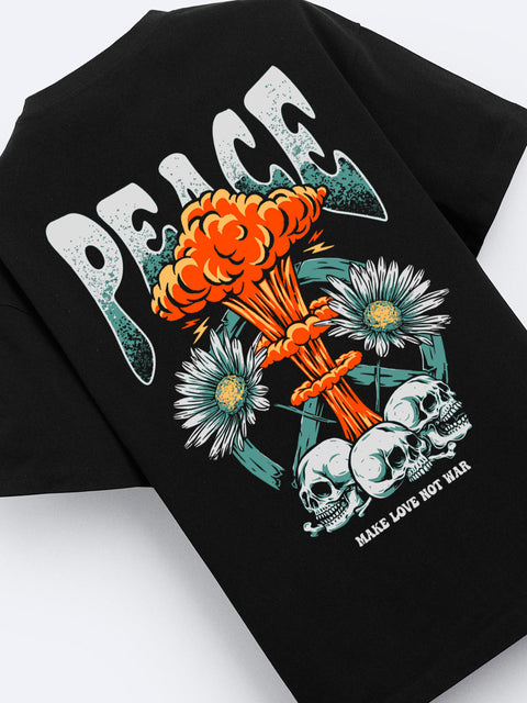 Adro Oversize T shirt for men | Drop shoulder T shirt | Mens Oversize T-shirt | 220 GSM Cotton Oversize Tshirt | Trendy Front and Back Printed T shirt