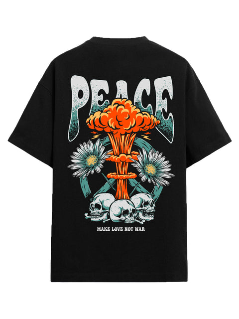Adro Oversize T shirt for men | Drop shoulder T shirt | Mens Oversize T-shirt | 220 GSM Cotton Oversize Tshirt | Trendy Front and Back Printed T shirt