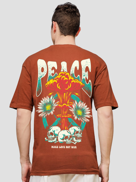 Adro Oversize T shirt for men | Drop shoulder T shirt | Mens Oversize T-shirt | 220 GSM Cotton Oversize Tshirt | Trendy Front and Back Printed T shirt