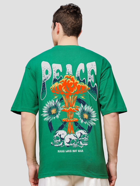 Adro Oversize T shirt for men | Drop shoulder T shirt | Mens Oversize T-shirt | 220 GSM Cotton Oversize Tshirt | Trendy Front and Back Printed T shirt