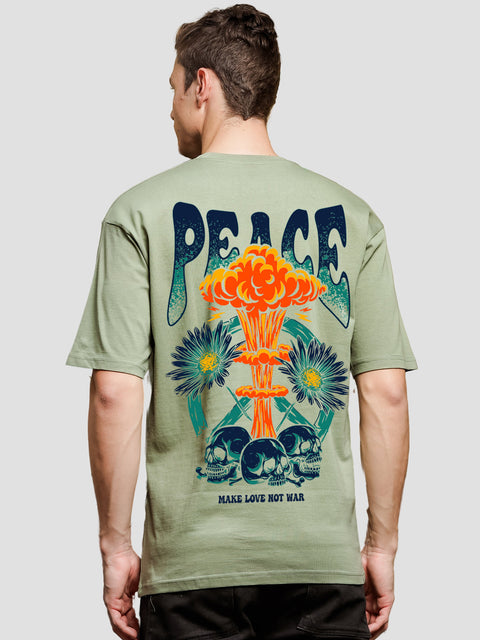 Adro Oversize T shirt for men | Drop shoulder T shirt | Mens Oversize T-shirt | 220 GSM Cotton Oversize Tshirt | Trendy Front and Back Printed T shirt
