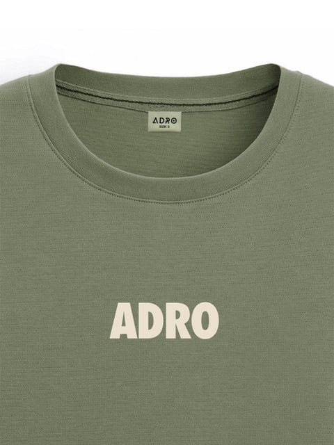 Adro Oversize T shirt for men | Drop shoulder T shirt | Mens Oversize T-shirt | 220 GSM Cotton Oversize Tshirt | Trendy Front and Back Printed T shirt