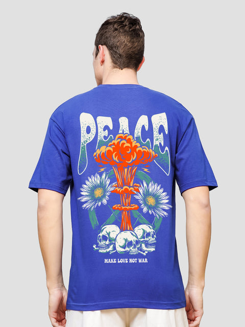 Adro Oversize T shirt for men | Drop shoulder T shirt | Mens Oversize T-shirt | 220 GSM Cotton Oversize Tshirt | Trendy Front and Back Printed T shirt